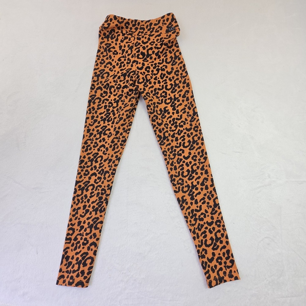 LICI Fit Leopard Scrunch Butt Leggings Womens Small High Waisted Gym Yoga
